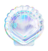 Zeemeermin zeeschelp bordjes regenboog (6st)