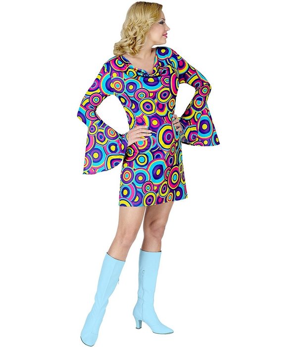 Jaren 70 Groovy Jurk Cirkels