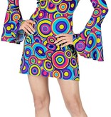 Jaren 70 Groovy Jurk Cirkels