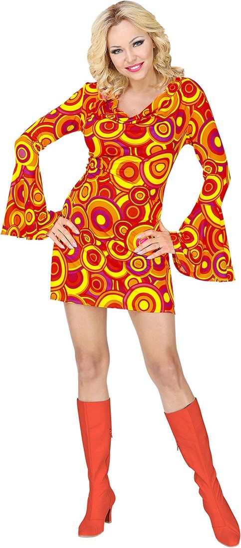 70&apos;s Jurk Disco Oranje afbeelding