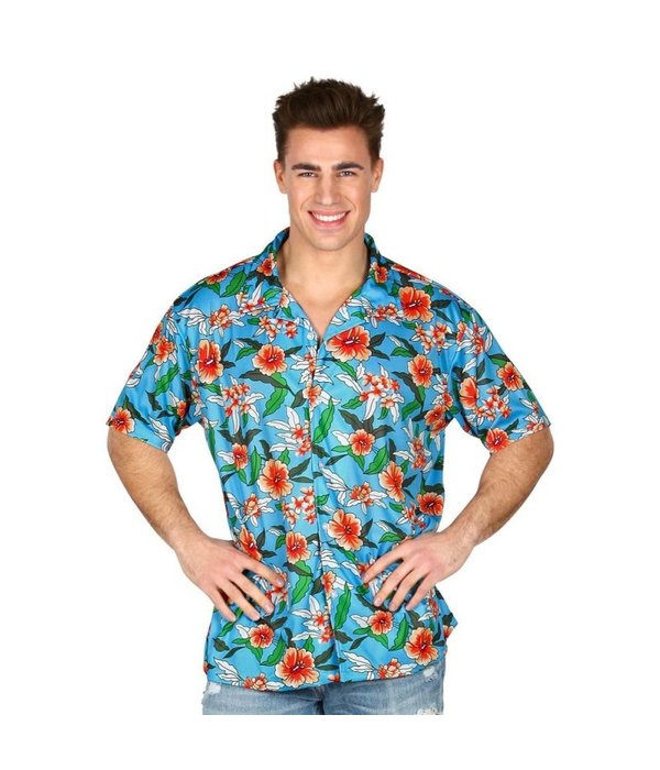 Hawaii Blouse Tropical Blauw