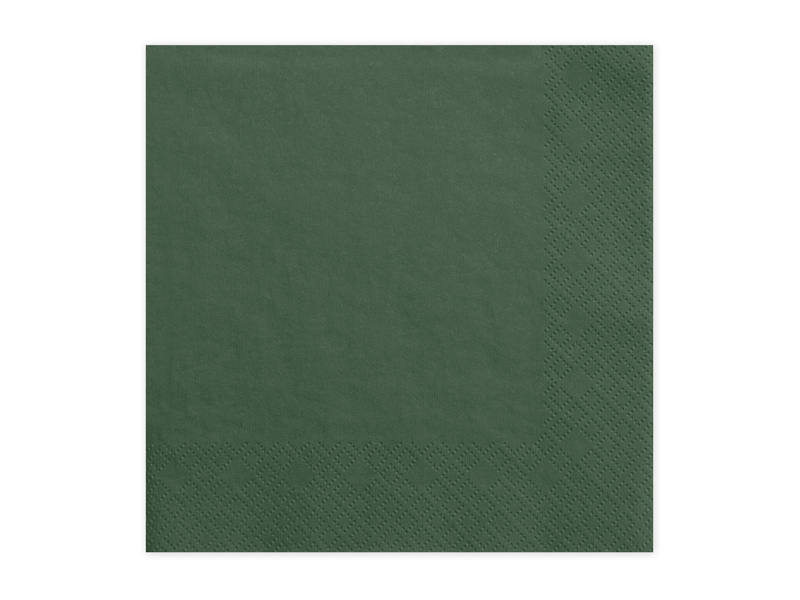 20x Papieren tafel servetten dennen groen 33 x 33 cm - Dennengroene wegwerp servetten diner/lunch