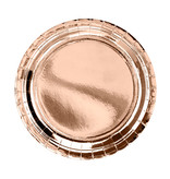 Ronde feestborden rose goud 6 stuks