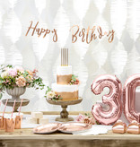 Ronde feestborden rose goud 6 stuks