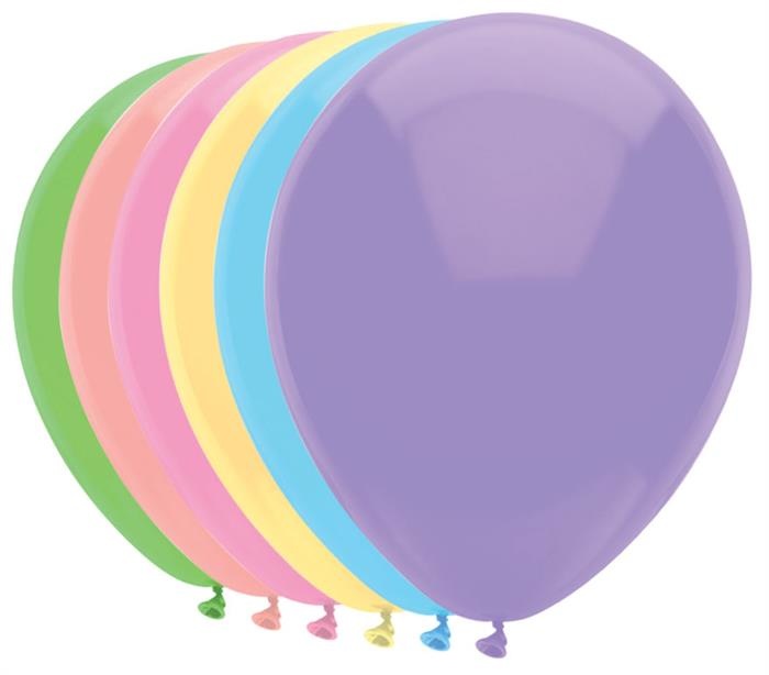 Pastel Ballonnen mix kleuren 30cm 100st afbeelding