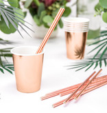 Rose gouden feest bekers 6 stuks