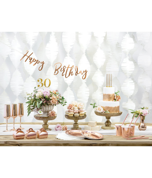 Rose gouden feest bekers 6 stuks