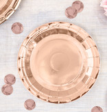 Gebaksbordjes rose goud 18cm 6 stuks