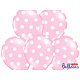 Ballon baby roze pastel met witte stippen 6 stuks