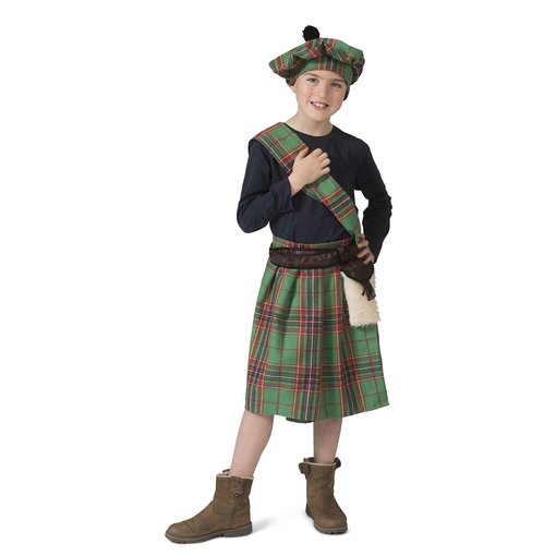 Schots Highlander Kostuum Groen Kind
