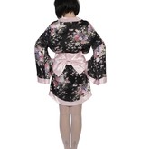 Japanse Kimono Zwart/Roze Dames Kiwi
