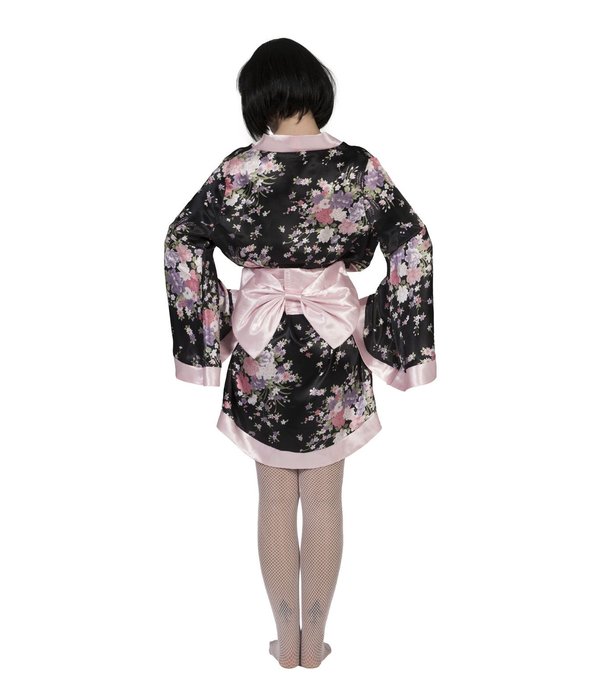 Japanse Kimono Zwart/Roze Dames Kiwi