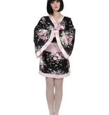 Japanse Kimono Zwart/Roze Dames Kiwi
