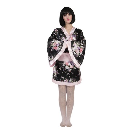Japanse Kimono Zwart/Roze Dames Kiwi
