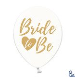 Transparante ballonnen Bride To Be Goud/Brons (6st)