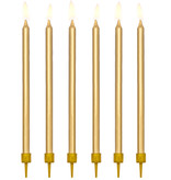 Taartkaarsjes goud 12,5cm - 12 stuks
