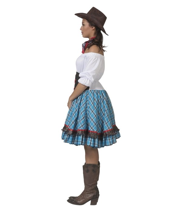 Cowgirl Jurk Abby Blauw