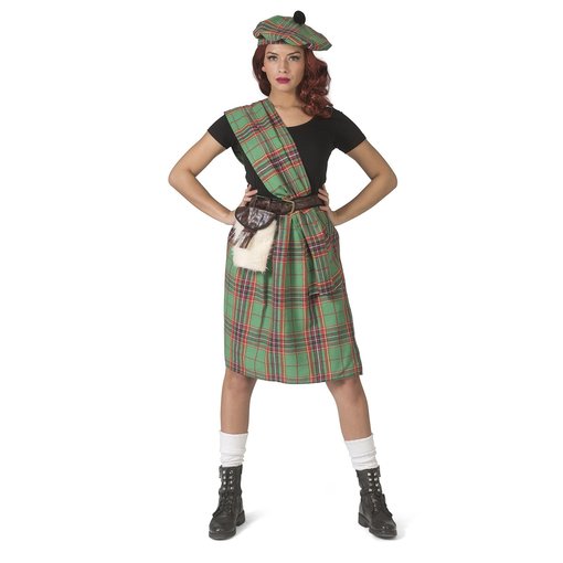 Schotse Highlander Kostuum Dames Groen