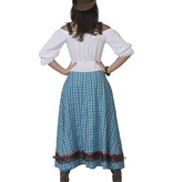 Cowgirl Jurk Blauw Lang