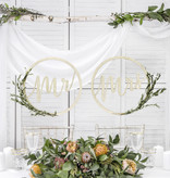 Houten Hangdecoratie "Mr" & "Mrs"
