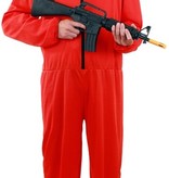 Rode overall met capuchon unisex