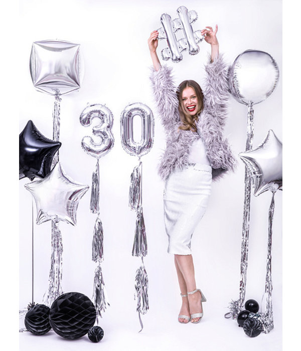 Tassel Slinger Zilver 1,5 meter