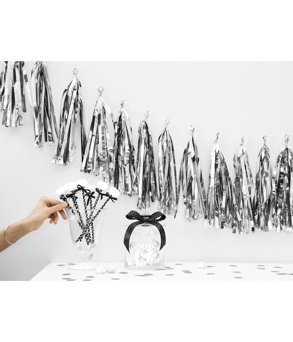 Tassel Slinger Zilver 1,5 meter