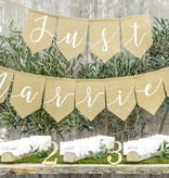 Just Married vlaggenlijn jute