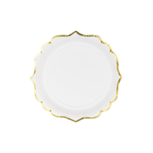 Witte Bordjes met Gouden rand