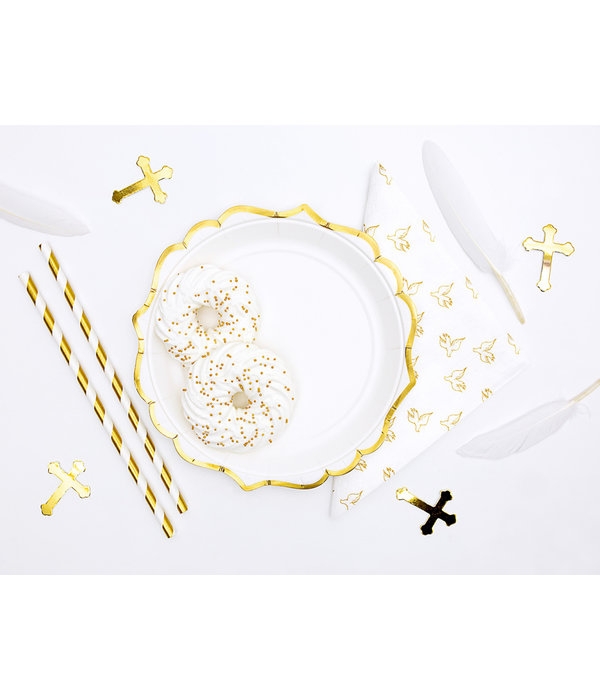 Witte Bordjes met Gouden rand