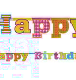 LetterBanner Happy Birthday Holografisch