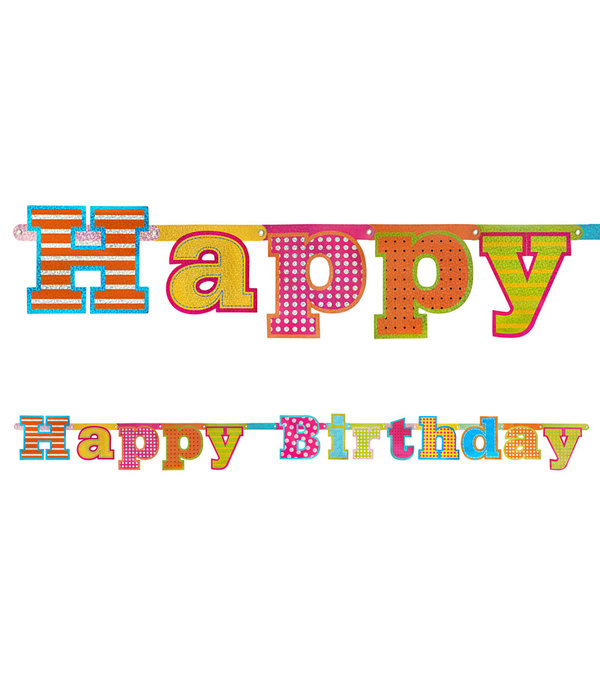 LetterBanner Happy Birthday Holografisch