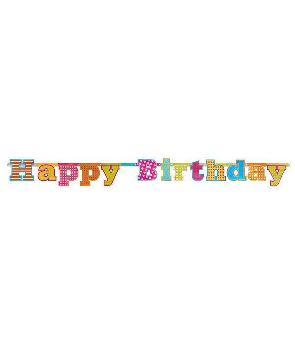 LetterBanner Happy Birthday Holografisch