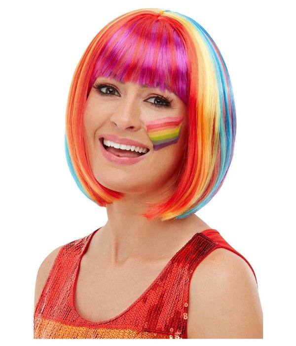 Regenboog Pruik Bobline