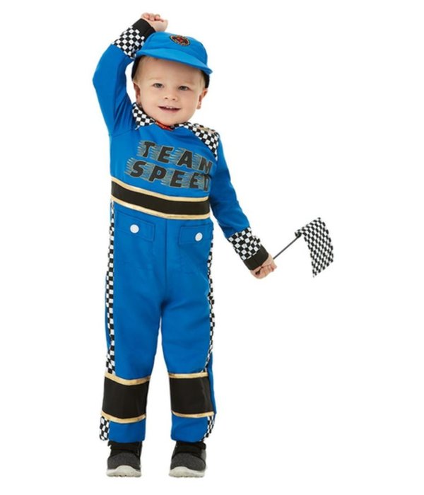 Race Kostuum Peuter Blauw