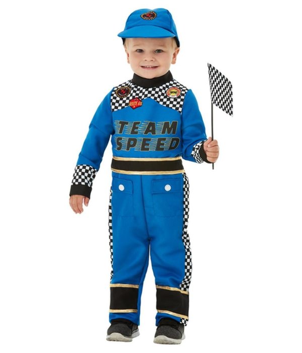 Race Kostuum Peuter Blauw