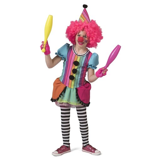 Regenboog Clown Kostuum Meisje