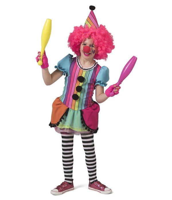 Regenboog Clown Kostuum Meisje