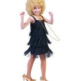 Flapper Jurk Meisje Zwart