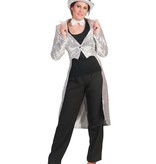 Slipjas Pailletten Zilver Dames