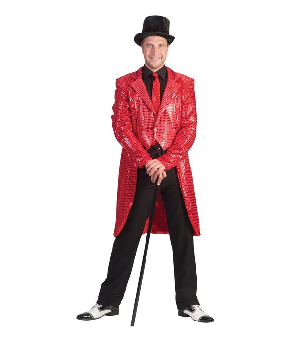 Slipjas Pailletten Rood Heren