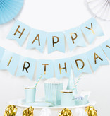 Letterslinger Happy Birthday Lichtblauw