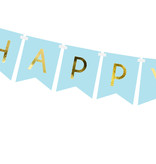 Letterslinger Happy Birthday Lichtblauw