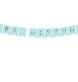 Letterslinger Happy Birthday Lichtblauw