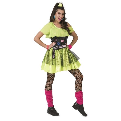80's Jurk Neon Groen
