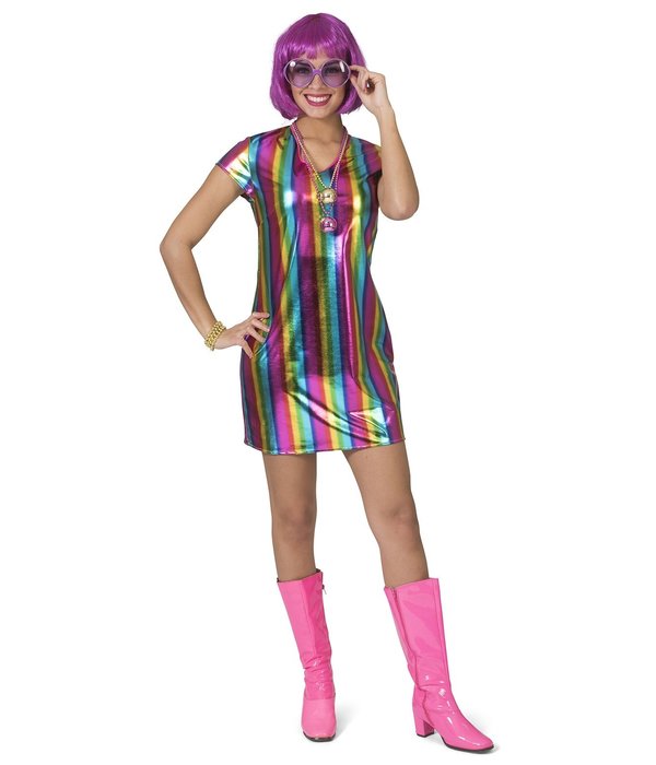Regenboog Jurk Metallic