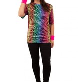 Fout T-Shirt Neon Panterprint Volwassenen