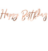 Letterslinger Happy Birthday Rose Goud 16x62cm