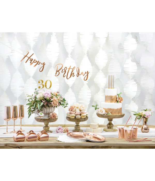 Letterslinger Happy Birthday Rose Goud 16x62cm