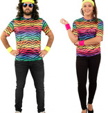 Fout T-shirt neon tijgerprint unisex